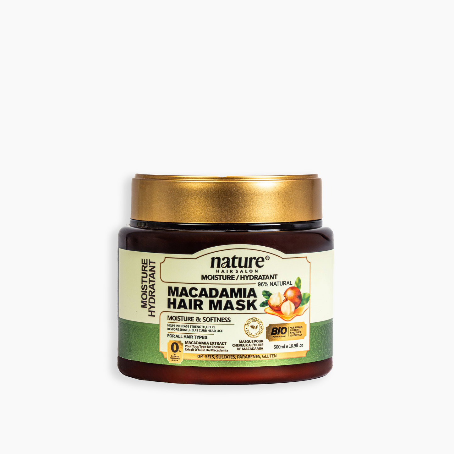 Soin hydratant shampoing Nature + Masque Nature macadamia + sérum 300 ml