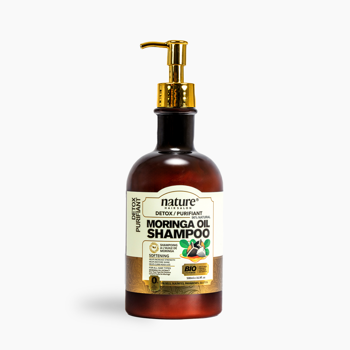 Shampoing Detox à l'huile de moringa 500ml