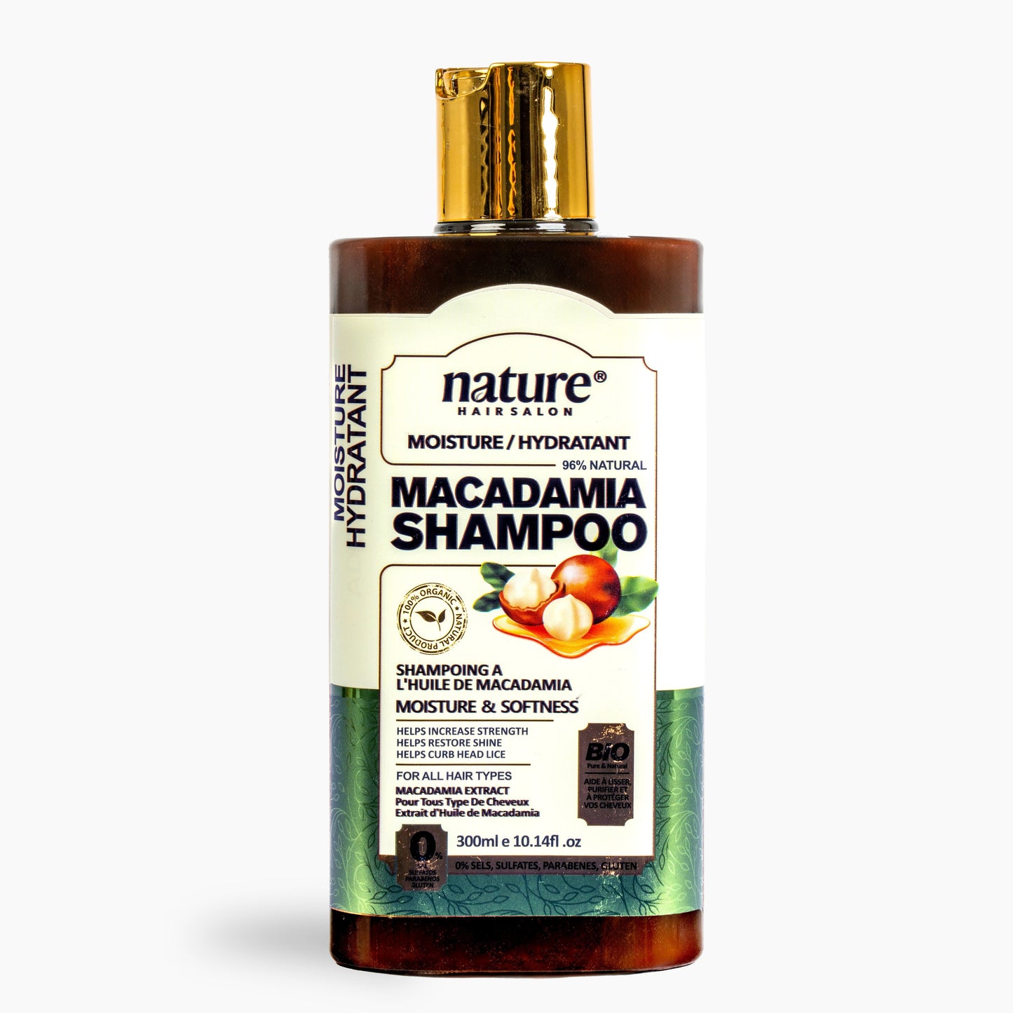 Soin hydratant shampoing Nature + Masque Nature macadamia + sérum 300 ml