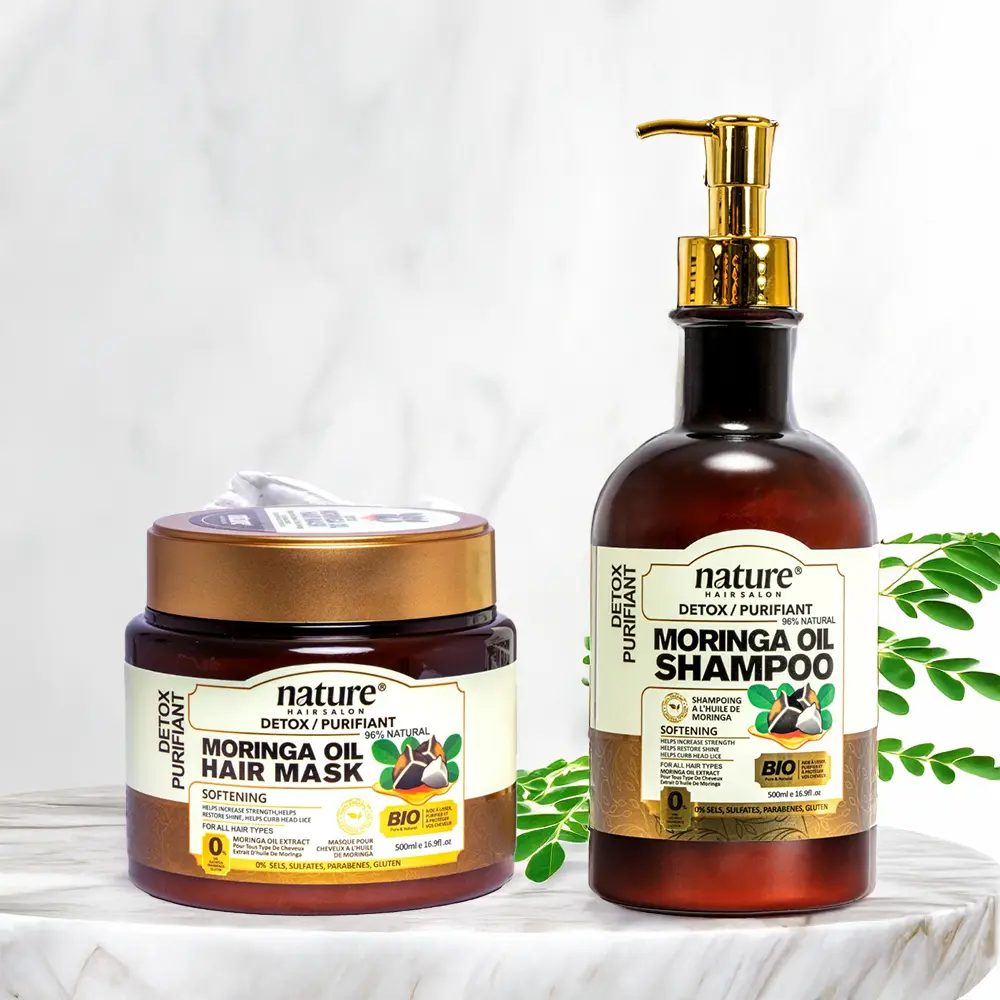 Soin purifiant Shampoing + Masque à l'huile de moringa 300 ml