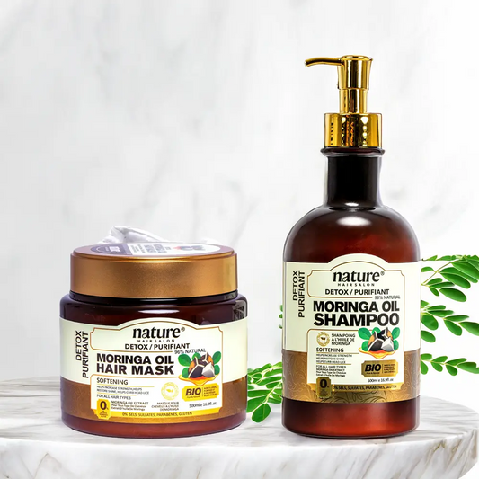 Soin purifiant Shampoing + Masque à l'huile de moringa 300 ml