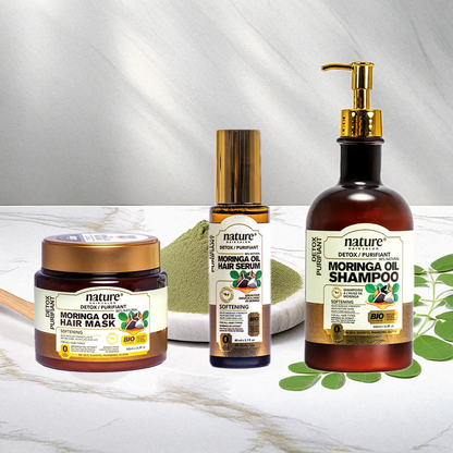 Soin purifiant Shampoing + Masque à l'huile de moringa + sérum  500 ml