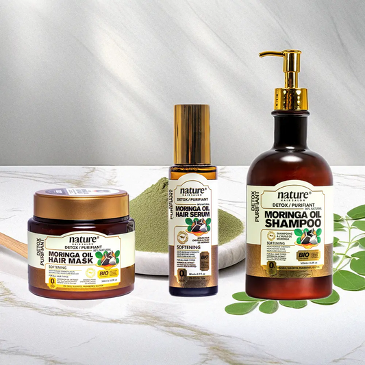 Soin purifiant Shampoing + Masque à l'huile de moringa + sérum  500 ml