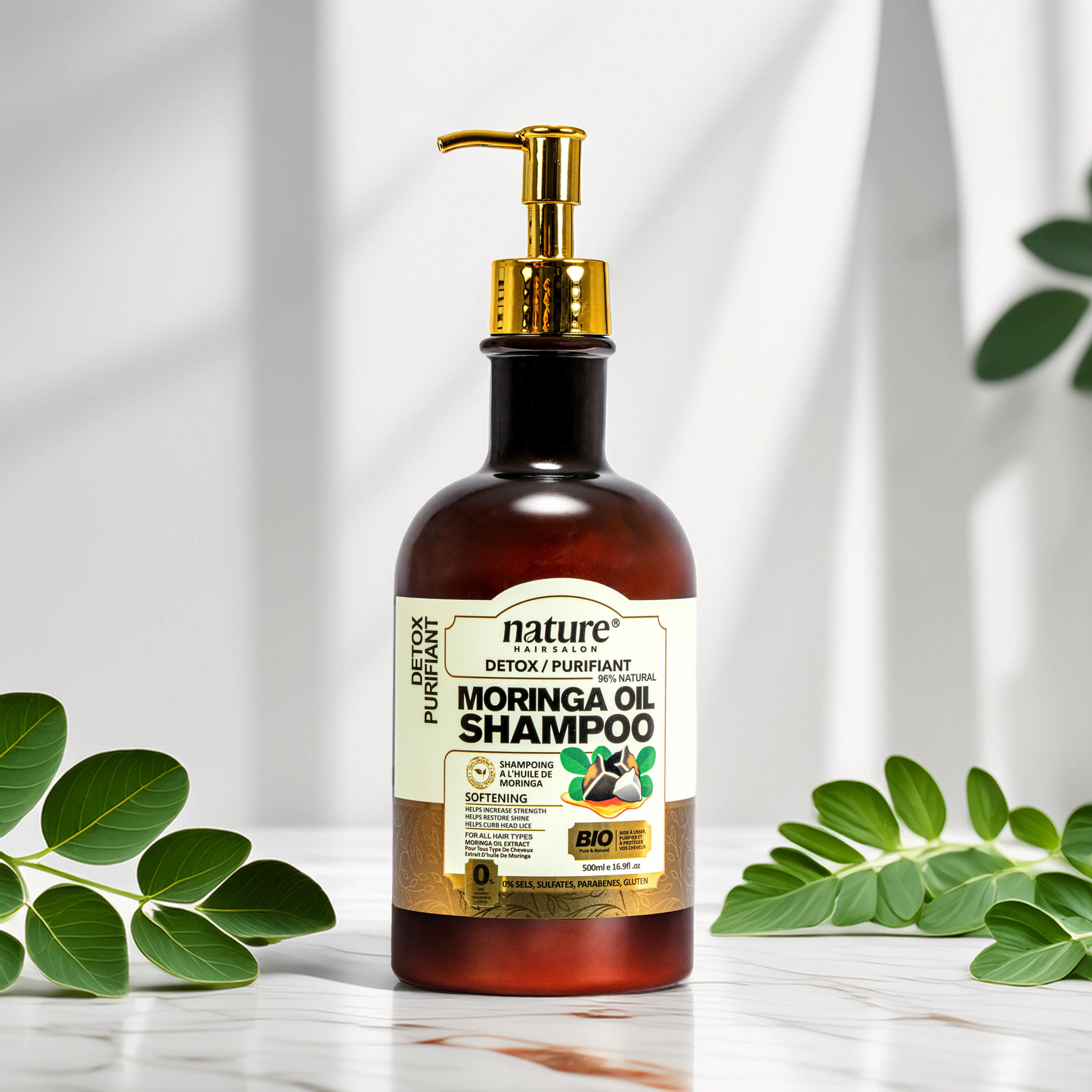 Shampoing Detox à l'huile de moringa 500ml