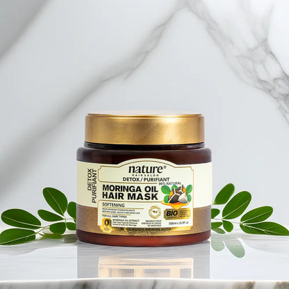 Soin purifiant Shampoing + Masque à l'huile de moringa + sérum  500 ml